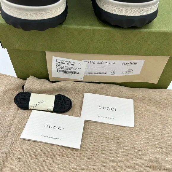 Men's Gucci Mac 80 high top leather Other sneakers size 13 made in Italy - Picture 7 of 11